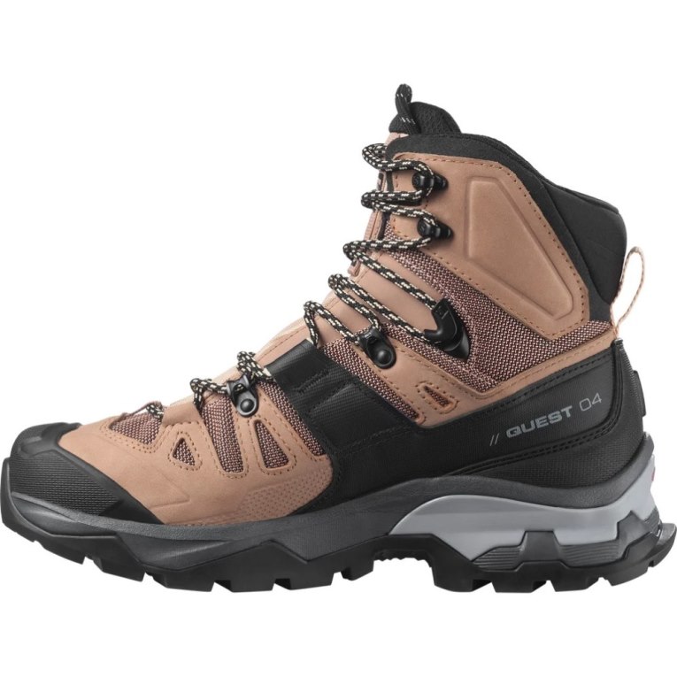 Botas Montaña Salomon Quest 4 GTX Mujer Marrom Negros | MX UCEP504